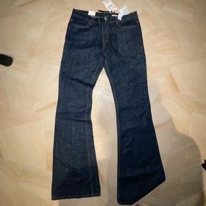 NWT - ZARA WOMEN DENIM SLIM FIT FLARE LEG MEDIUM RISE - SIZE 10